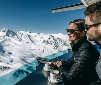 MittagEssen im Skigebiet von Obergurgl-Hochgurgl